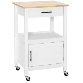 Kitchen Island with Storage Drawer and 3 Hooks