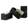 Torino 3-Pc Set Folding Fabric Baskets Black