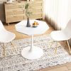 31.50"Modern Octagonal Coffee Table with MDF Table Top,Metal Base, for Dining Room, Kitchen, Living Room,White