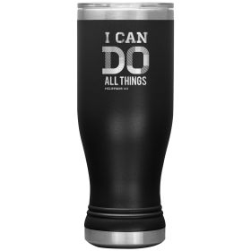 Boho Insulated Tumbler - 20oz, i Can Do All Things Philippians 4:13, Engraved, Travel Mug