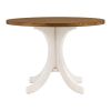 TOPMAX Mid-Century Solid Wood Round Dining Table for Small Places, Walnut Table