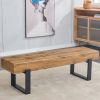 59" Dining Bench, Farmhouse Indoor Kitchen Table Benches, Bed Bench, Industrial Shoe Bench, Entryway Benches