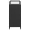 Bar Cart with Drawer Black 39.4"x17.7"x38.2" Poly Rattan