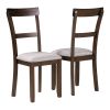 5 Piece Dining Table Set Industrial Wooden Kitchen Table and 4 Chairs for Dining Room (Espresso)