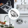 2pcs Stainless Steel Home Kitchen Sink Drain Stopper Basket Strainer Waste Plug