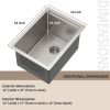 14 x 19 Inch Workstation Undermount Single Bowl 16 Gauge handmade NEW MODEL Stainless Steel Kitchen sink