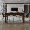 Albany 63 Inches Solid Wood Dining Table for 6, Small Kitchen Table, Dinner Table, Breakfast Table