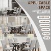 7-piece Modern Dining Table Set, Gray Sintered Stone Dining Table with 6 Tufted Upholstered Chairs, 63-inch Rectangle Dining Table for Dining Room