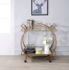 Traverse Serving Cart; Champagne & Mirrored YF