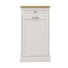 One Drawers and One-Compartment Tilt-Out Trash Cabinet Kitchen Trash Cabinet-White