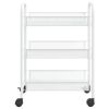 3-Tier Kitchen Trolley White 18.1"x10.2"x25.2" Iron