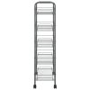 5-Tier Kitchen Trolley Gray 18.1"x10.2"x41.3" Iron