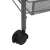 5-Tier Kitchen Trolley Gray 18.1"x10.2"x41.3" Iron