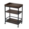 Retro Kitchen Serving Cart and Islands, Rolling Cart with Storage, Bar Carts Serving Tray