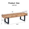 59" Dining Bench, Farmhouse Indoor Kitchen Table Benches, Bed Bench, Industrial Shoe Bench, Entryway Benches