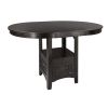 Traditional Design Dark Cherry Finish Counter Height Dining Set 5pc Table w Extension Leaf and 4 Counter Height Chairs