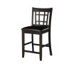 Traditional Design Dark Cherry Finish Counter Height Dining Set 5pc Table w Extension Leaf and 4 Counter Height Chairs