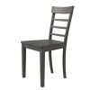 TOPMAX 5-Piece Wood Square Drop Leaf Breakfast Nook Extendable Dining Table Set with 4 Ladder Back Chairs for Small Places, Gray