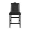 TOPMAX 5 Piece Dining Set with Matching Chairs and Bottom Shelf for Dining Room, Black Chair+Gray Table