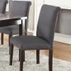 Contemporary Dining Table Blue Grey Polyfiber Upholstery 6x Side Chairs Cushion Seats 7pc Dining Set Dining Room Furniture