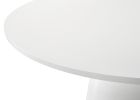 Jasper White 5 Piece 59" Wide Contemporary Round Dining Table Set with Beige Fabric Chairs