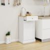 One Drawers and One-Compartment Tilt-Out Trash Cabinet Kitchen Trash Cabinet-White