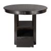 Traditional Design Dark Cherry Finish Counter Height Dining Set 5pc Table w Extension Leaf and 4 Counter Height Chairs