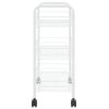 3-Tier Kitchen Trolley White 18.1"x10.2"x25.2" Iron