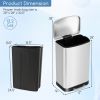 13.2 Gal Stainless Steel Trash Can with Lock Device