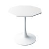 31.50"Modern Octagonal Coffee Table with MDF Table Top,Metal Base, for Dining Room, Kitchen, Living Room,White