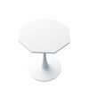 31.50"Modern Octagonal Coffee Table with MDF Table Top,Metal Base, for Dining Room, Kitchen, Living Room,White