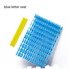 DIY Baking Tool Number Letter Seal Biscuit Pressing Die Cake Baking Cookie Biscuit Letter Mold (Option: Blue Seal Letter Opp Packaging)