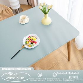 Sheepskin All-inclusive Tablecloth Waterproof And Oil-proof Disposable Anti-scald Tablecloth (Option: Smoke Blue-Suitable For 80X140cm)