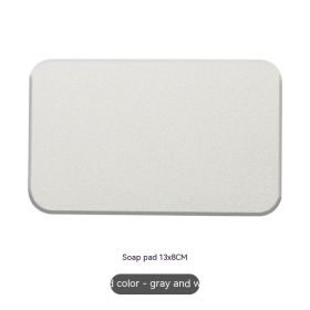 Natural Diatom Mud Hydrophilic Pad Simple Washstand Storage Pad (Option: Gray And White Soap Pad)