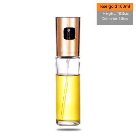 Kitchen Household High-pressure Glass Spray Bottle (Option: 100ml Electroplated Rose Gold)