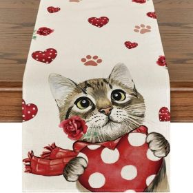 Table Decor Valentine's Day Printed Tablecloth (Color: Style 12)