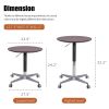 Movable Adjustable Coffee Table 360 Swivel Counter Bar Height Aluminum Star Base Movable for End Table Dining Room Home Kitchen Table