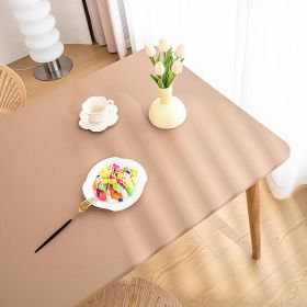 Sheepskin All-inclusive Tablecloth Waterproof And Oil-proof Disposable Anti-scald Tablecloth (Option: Light Coffee Color-Suitable For 80X140cm)